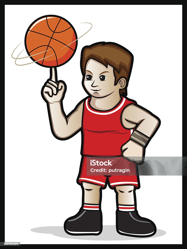 Jugador de baloncesto - arte vectorial de Actividad libre de derechos