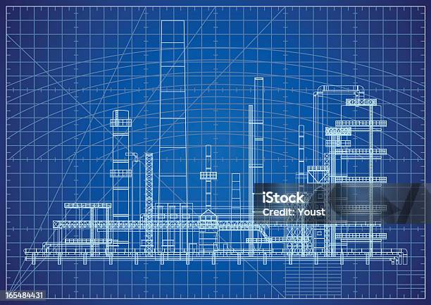 製油所設計図 - 設計図のベクターアート素材や画像を多数ご用意 - 設計図, 工場, 図面