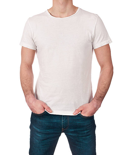 istock blank white t-shirt on a young man 165484639