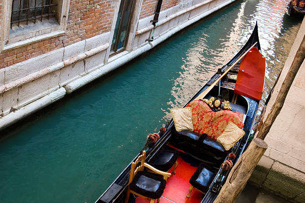 istock Gondola in a narrow canal 165484780