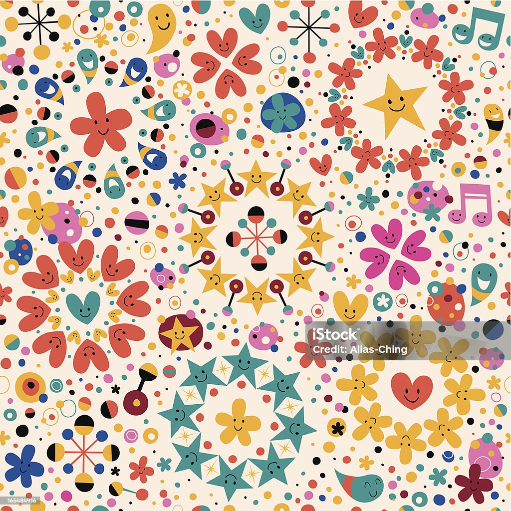 Fun Patterns Scenes Fun Cartoon Pattern Stock Illustration - Download Image Now - 1950-1959 ...