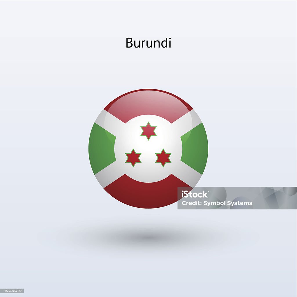 Rodada bandeira de Burundi - Vetor de Bandeira royalty-free