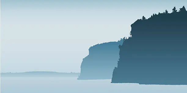 Vector illustration of Cliffs