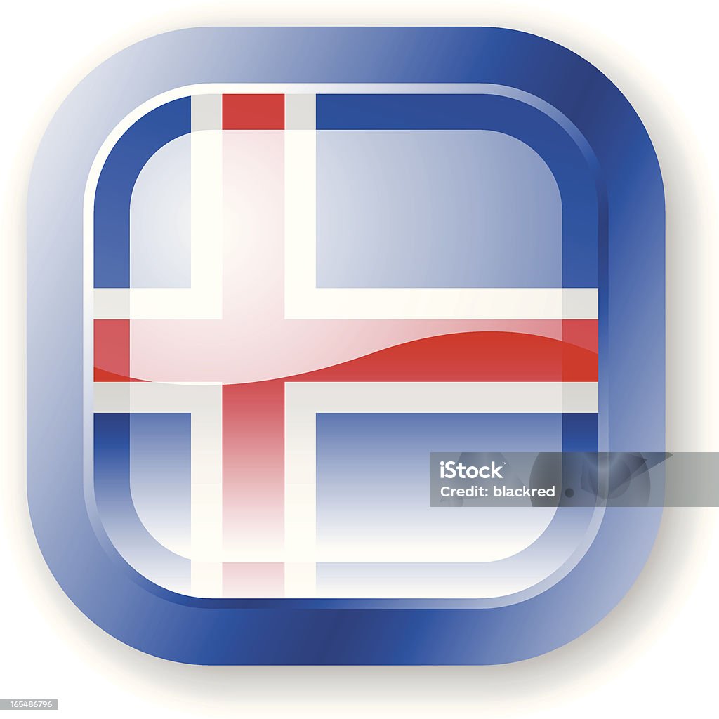 Icono bandera de Islandia - arte vectorial de Azul libre de derechos
