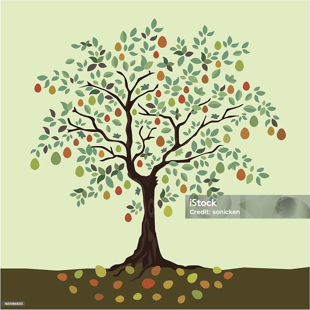 Anos de frutuosa - Vetor de Árvore royalty-free