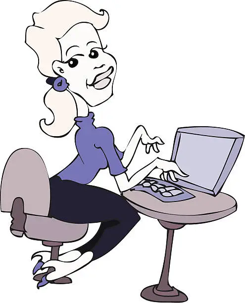 Vector illustration of Female IT worker