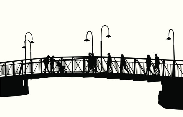 Free Stock Photo of Group of People Walking Across a Bridge | Download ...