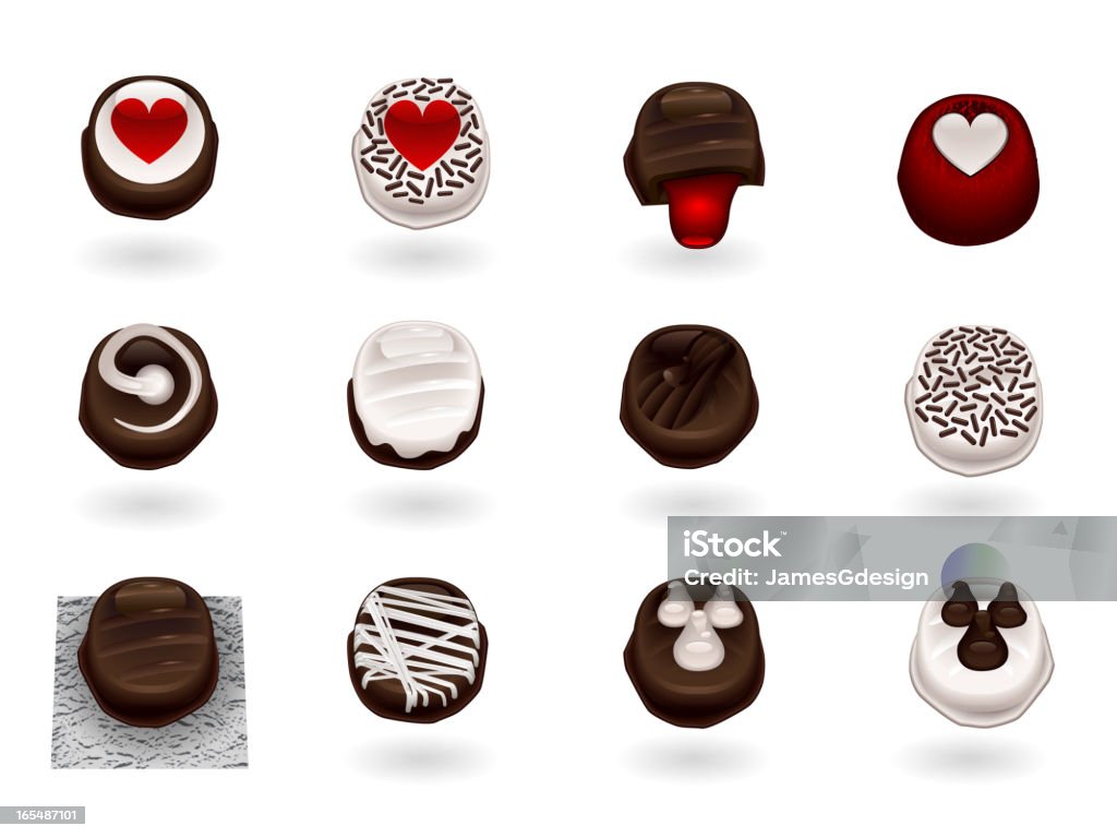 Chocolate Trufas para Somone especiais! - Royalty-free Trufa de chocolate arte vetorial