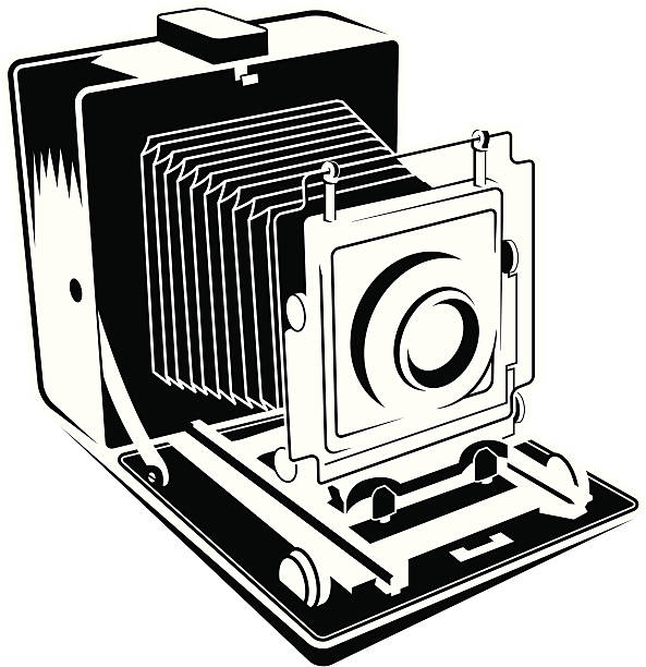 duży format 4 x 5 kamery - medium format camera obrazy stock illustrations