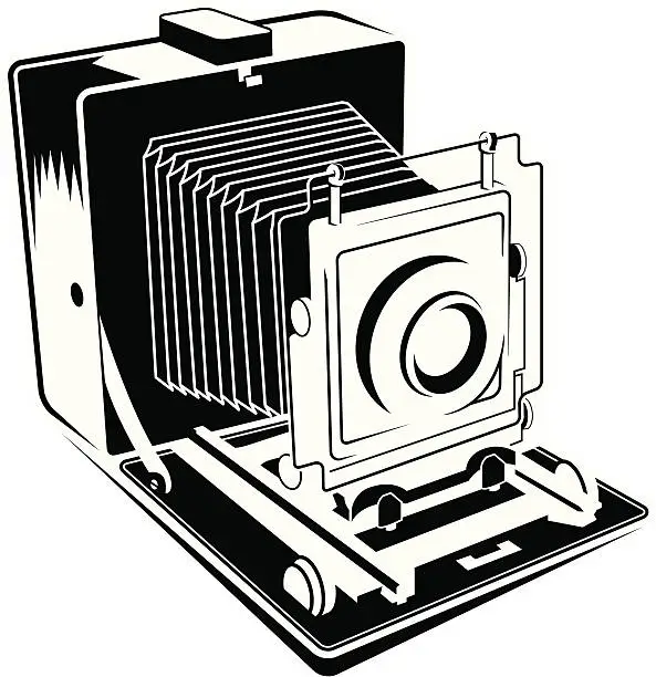 Vector illustration of Large Format 4x5 camera