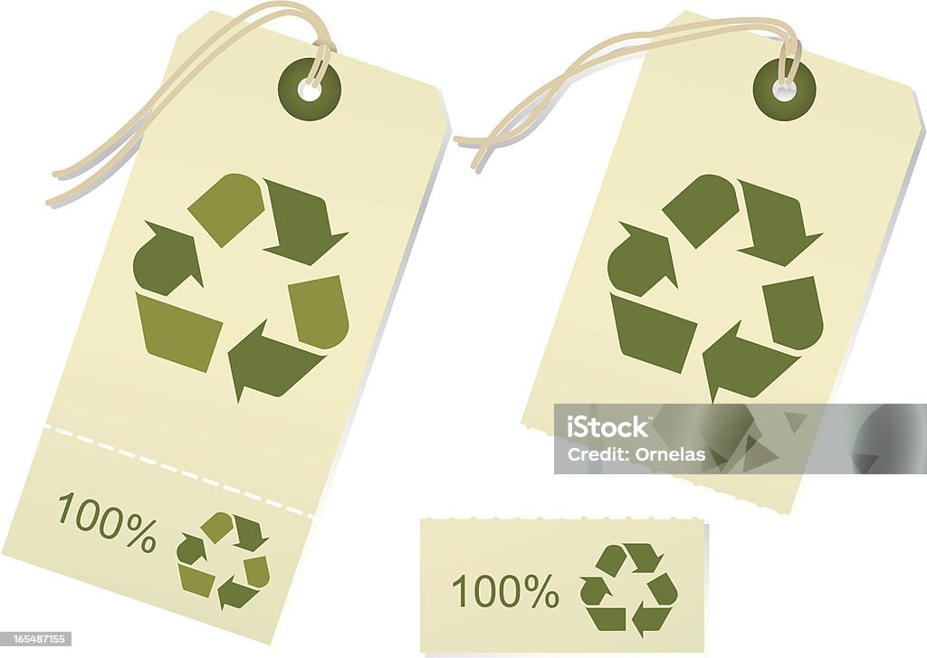 Etiquetas -Torn reciclagem - Vetor de Conceito royalty-free