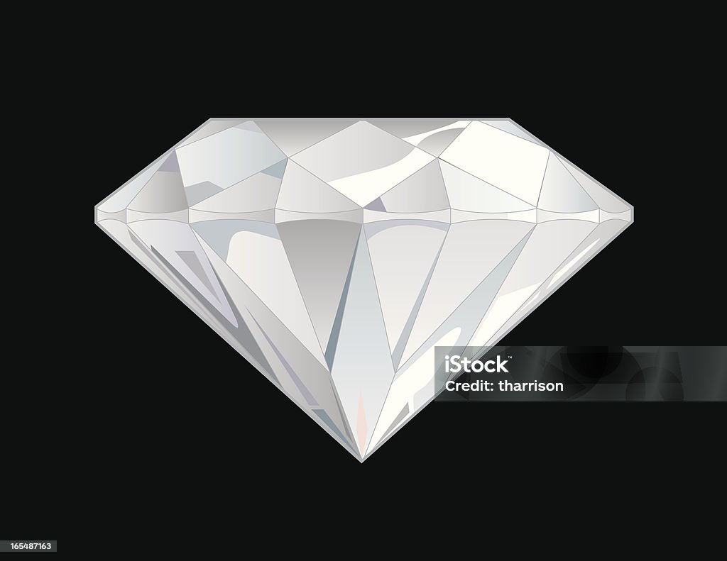 Vista lateral de diamante Vector - Royalty-free Diamante arte vetorial