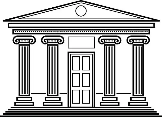 Vector illustration of Classical temple.