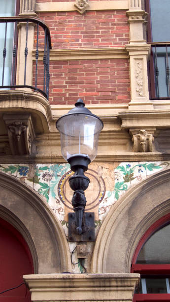 istock old street lamp design on facade 1654873066