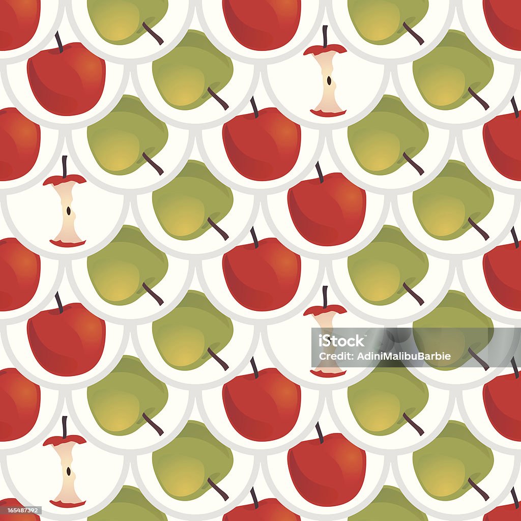 Jabłka bezszwowe tapety - Grafika wektorowa royalty-free (Ogryzek)