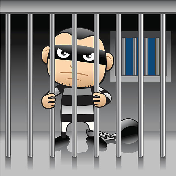 Prisoner In Jail Stock Illustration - Download Image Now - Prison Bars,  Men, Vector - iStock