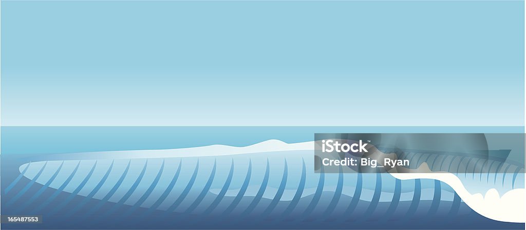 Fala surfingowa - Grafika wektorowa royalty-free (Bez ludzi)