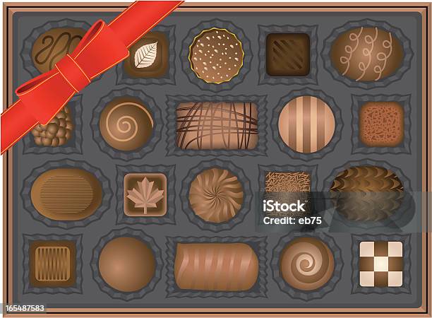 Шоколадный — стоковая векторная графика и другие изображения на тему Шоколад - Шоколад, Ящик, День святого Валентина