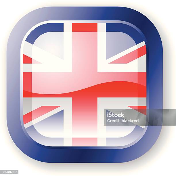 Ícone De Bandeira Do Reino Unido - Arte vetorial de stock e mais imagens de Azul - Azul, Bandeira, Bandeira Nacional