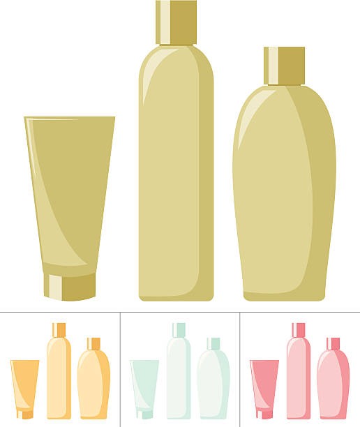 Lotions and Soaps vector art illustration