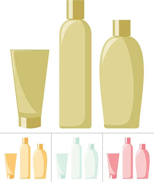 Vector illustration of Lotions and Soaps