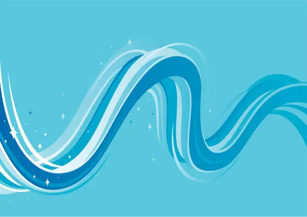 Vector illustration of blue swoosh