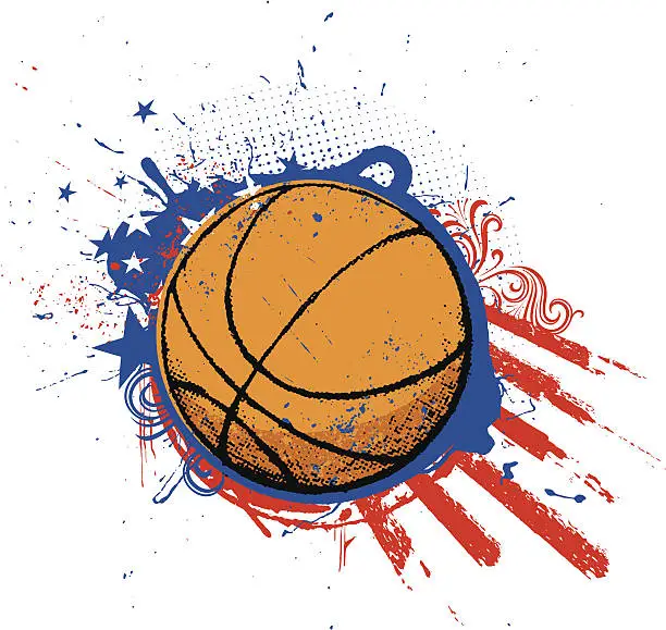 Vector illustration of American Basketball