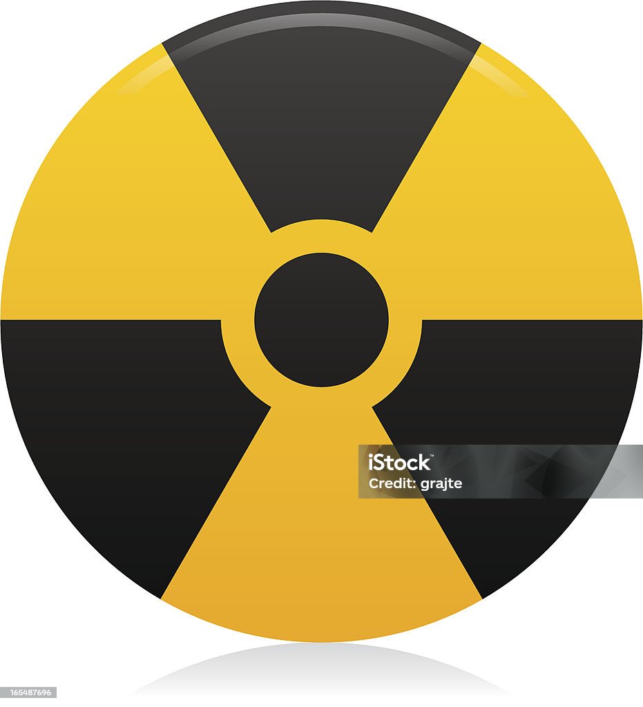 Website & Internet-Symbol: Radioaktivität/verbrennen - Lizenzfrei ClipArt Vektorgrafik