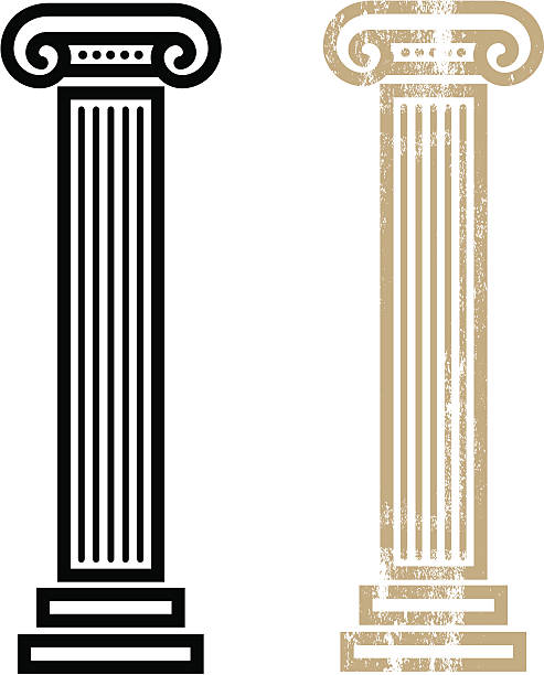 ilustraciones, imágenes clip art, dibujos animados e iconos de stock de la columna - column greek culture roman architecture