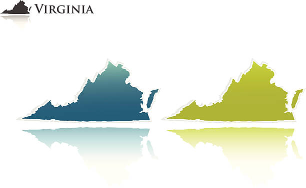 virginia state graphic vector art illustration