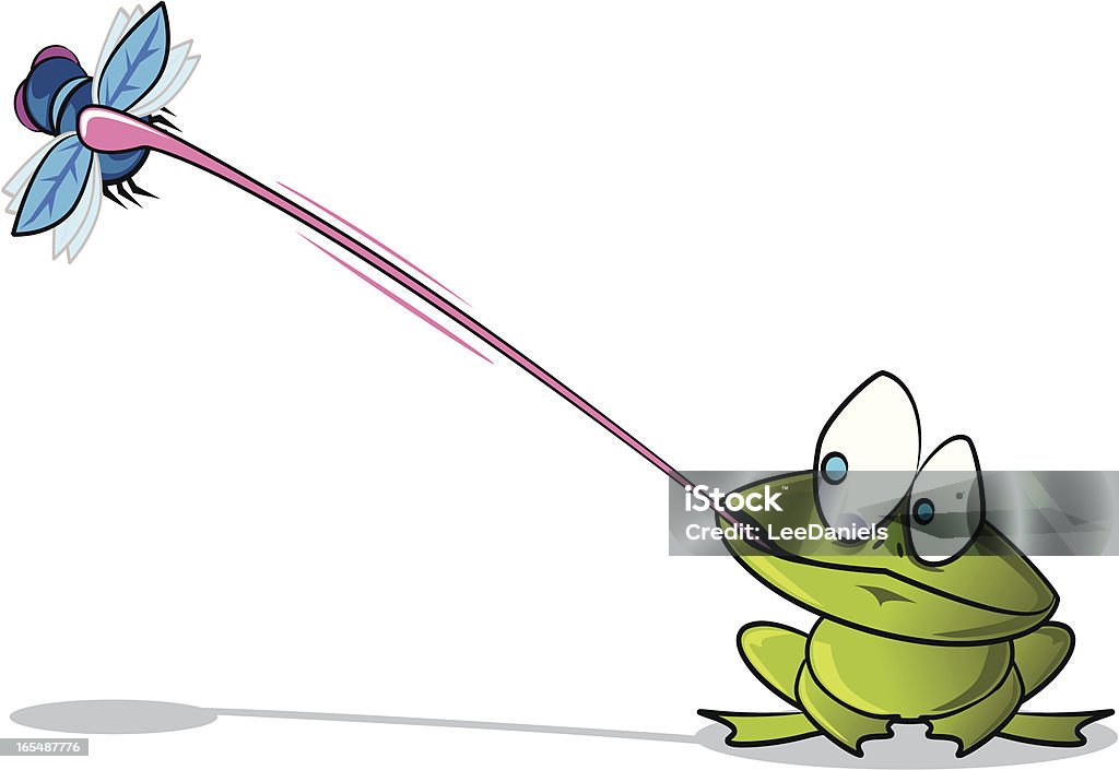 Grenouille de prendre un vol - clipart vectoriel de Grenouille libre de droits