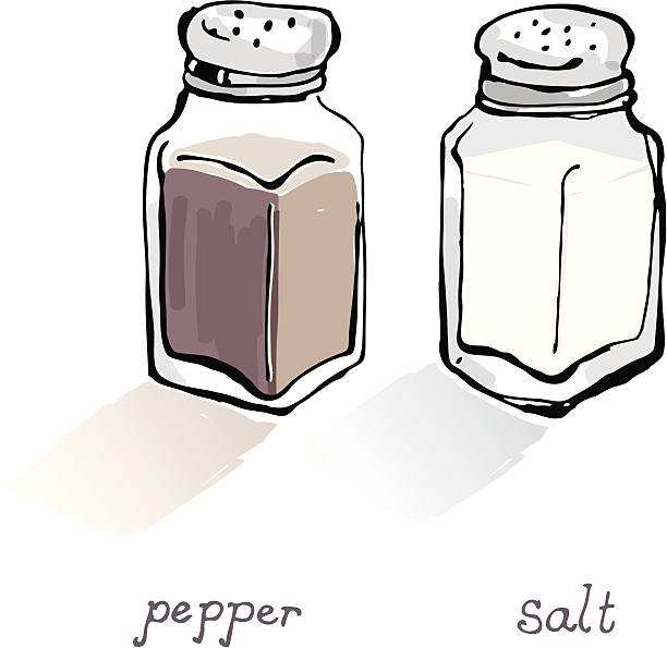 Salt & Pepper vector art illustration
