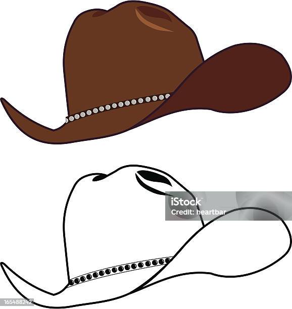 Ilustración de Old Sombrero De Vaquero y más Vectores Libres de Derechos de Sombrero de vaquero - Sombrero de vaquero, Vector, Contorno