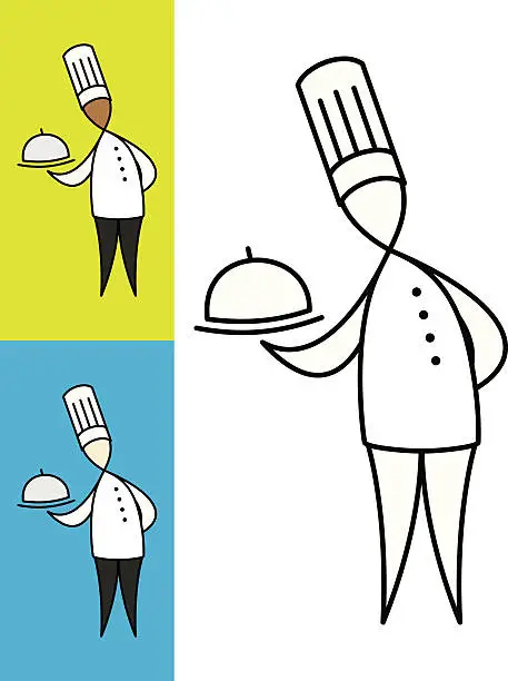 Vector illustration of Modern Chef