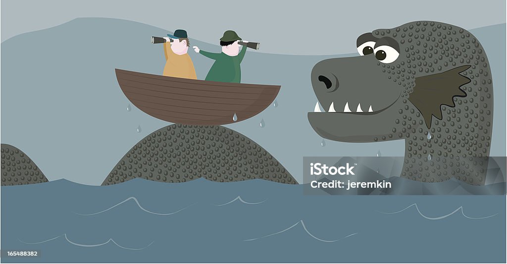 Nessie Łowcza - Grafika wektorowa royalty-free (Potwór z Loch Ness)