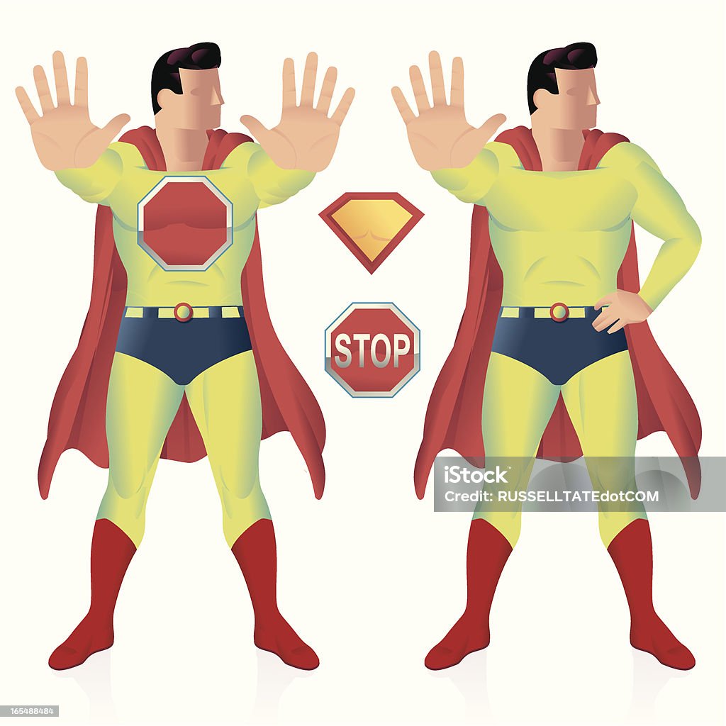 Super Stop homme - clipart vectoriel de Geste Stop libre de droits