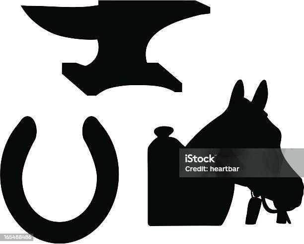 蹄鉄工科学従来のシルエット - お守りのベクターアート素材や画像を多数ご用意 - お守り, アパルーサ, アラビア馬