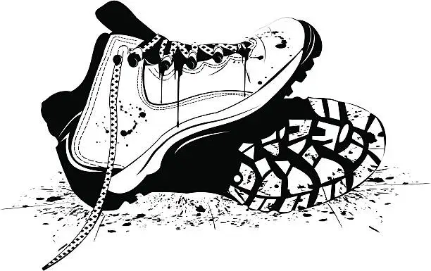 Vector illustration of Grunge boots II