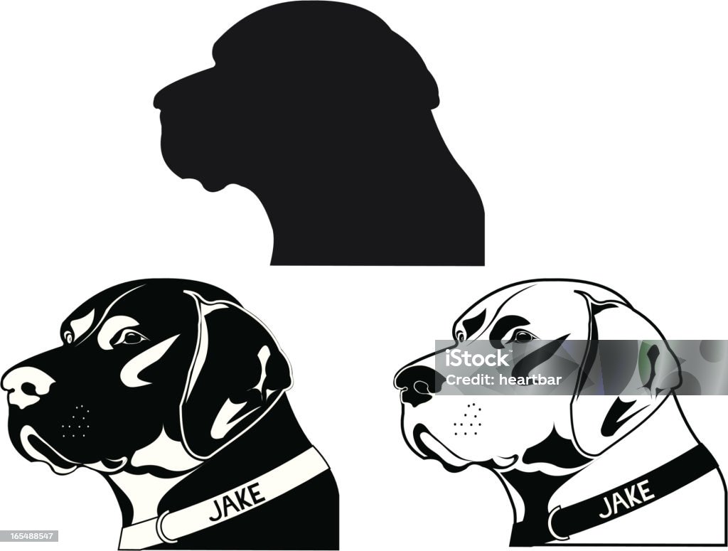 Pointer Dog A silhouette, an outline, and a stylized, silhouette of a hunting dog Black Labrador stock vector