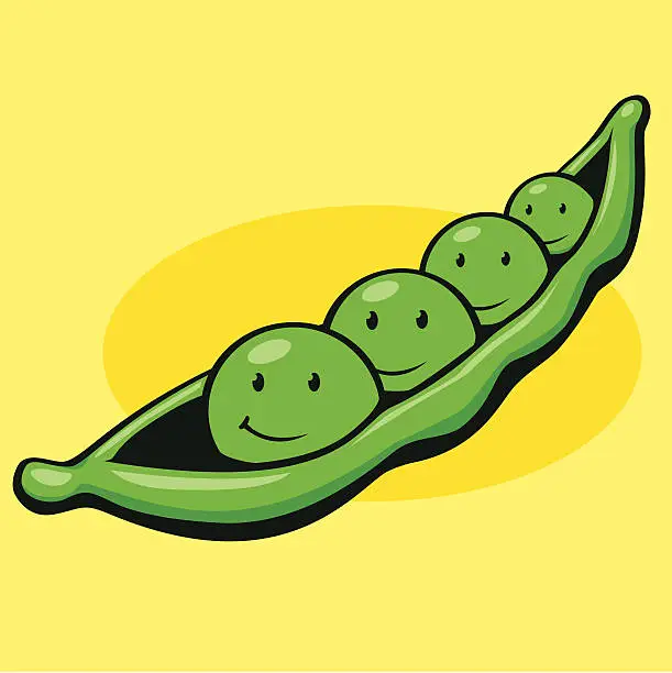 Vector illustration of Go together like Peas in a pod