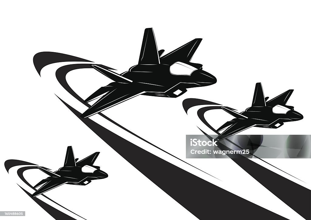 F22 raptor - arte vettoriale royalty-free di Caccia - Aereo militare