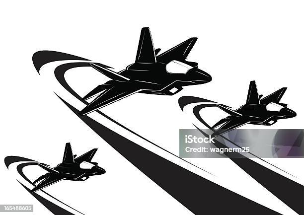 F22 Raptor - Arte vetorial de stock e mais imagens de Avião de Combate - Avião de Combate, Pós-combustão, Ave de Rapina