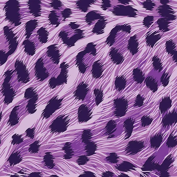 Vector illustration of Leopard Fur - Kitschy Colours (seamless tile)