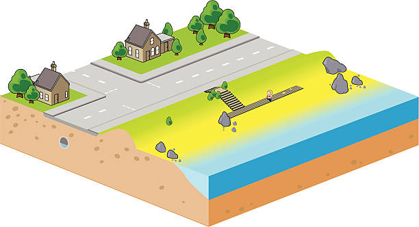 Isometric Ilustracja wektorowa na plaży – artystyczna grafika wektorowa