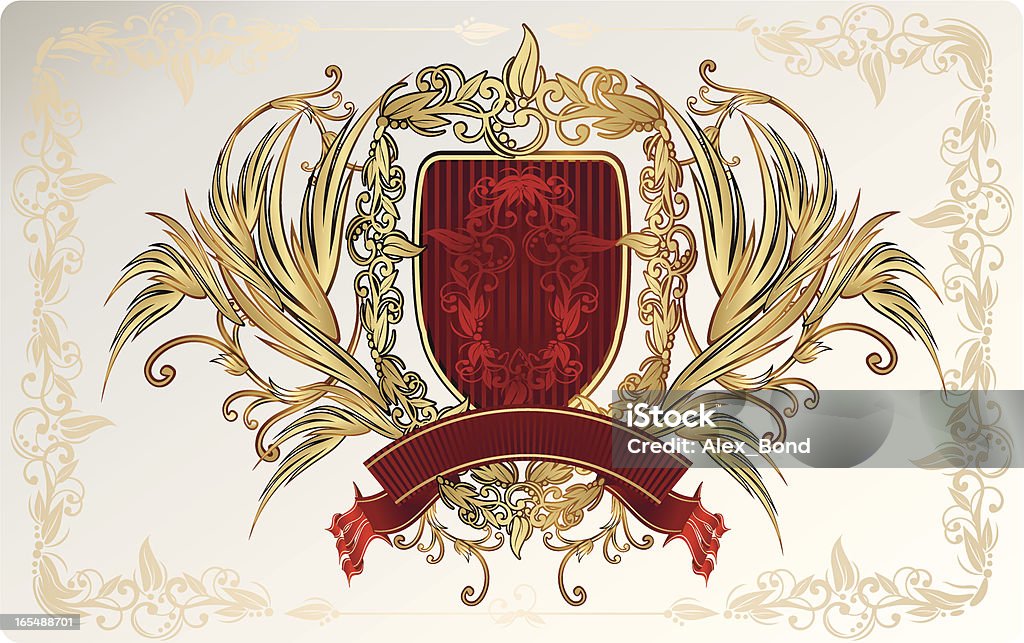 Barocco Emblema - arte vettoriale royalty-free di Arabesco - Motivo ornamentale