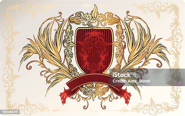 Barocco Emblema - Immagini vettoriali stock e altre immagini di Arabesco - Motivo ornamentale - Arabesco - Motivo ornamentale, Arte, Arte, Cultura e Spettacolo