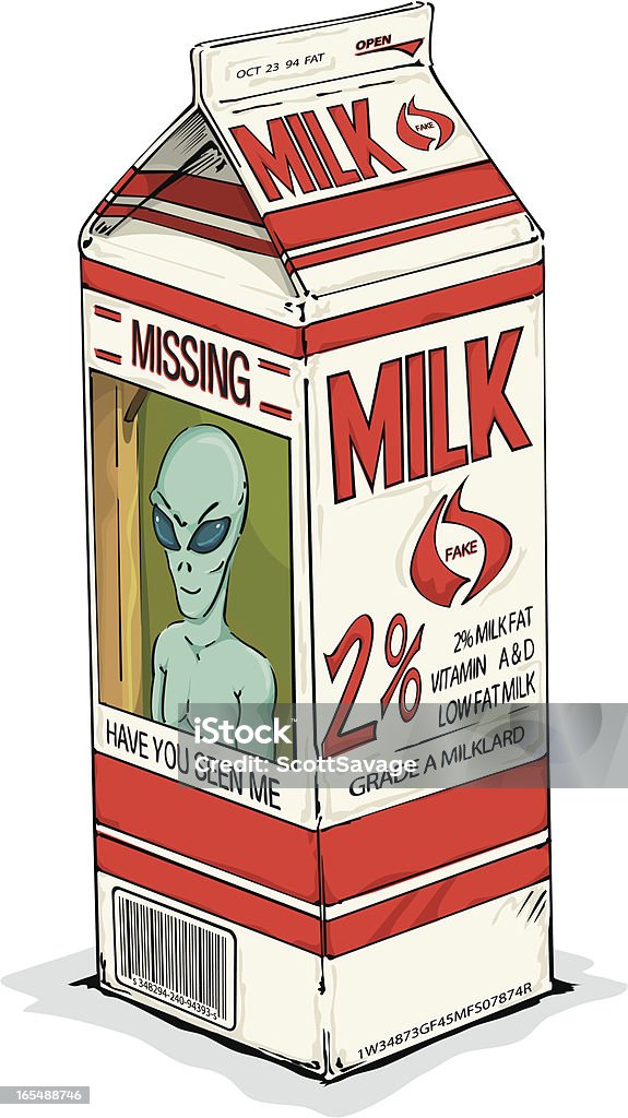 Utracone mleka - Grafika wektorowa royalty-free (Karton mleka)