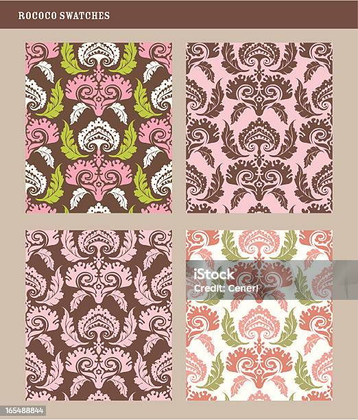 패턴 예쁜 분홍색 18세기 스타일에 대한 스톡 벡터 아트 및 기타 이미지 - 18세기 스타일, 갈색, 꽃-식물