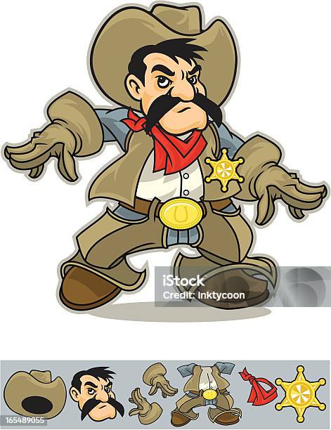 Western Sherriff Vecteurs libres de droits et plus d'images vectorielles de Cartoon - Cartoon, Cow-boy, Mascotte