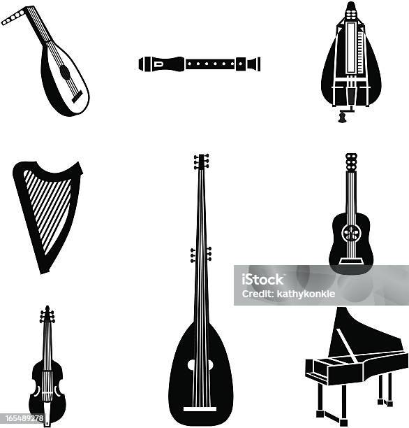 Les Instruments De Musique Vecteurs libres de droits et plus d'images vectorielles de Instrument de musique - Instrument de musique, Style baroque, Flûte à bec